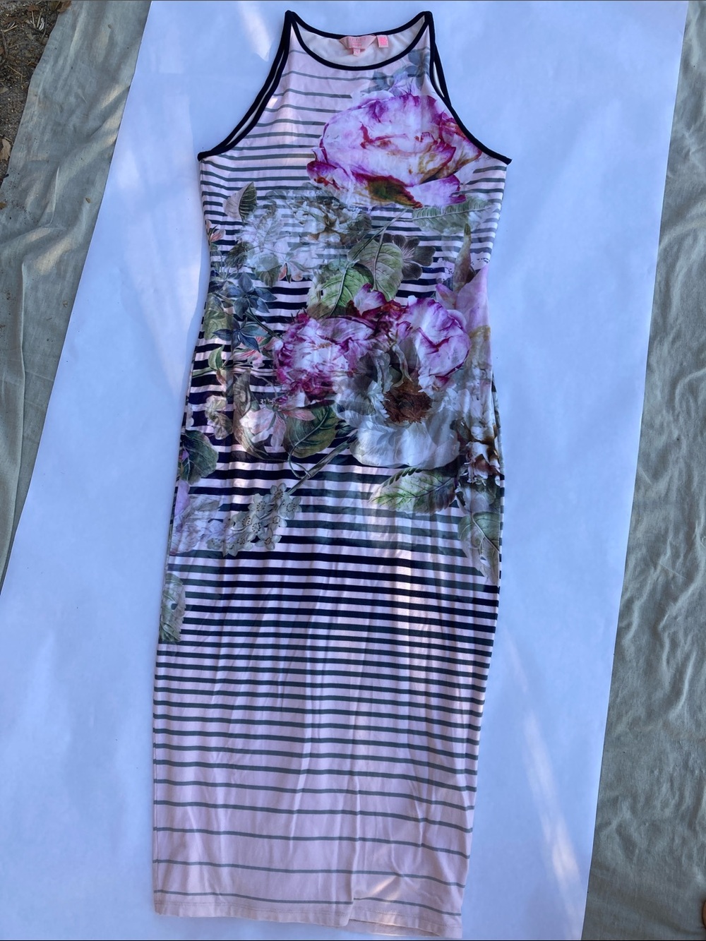Ted Baker digital floral print maxi jersey dress